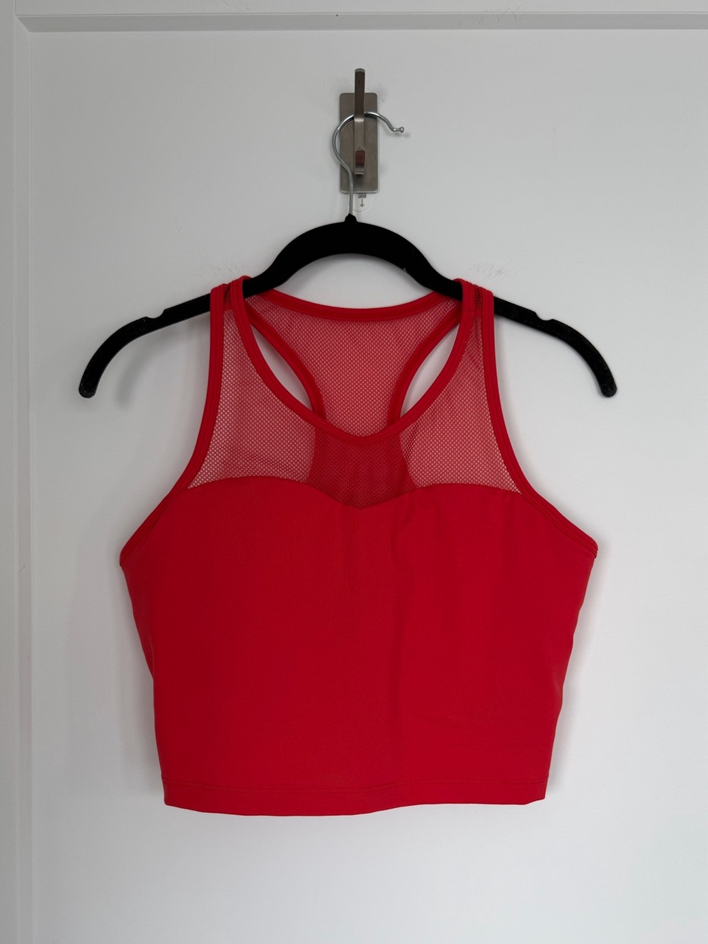 KIAVA Red Mesh Racerback Crop Bralette size Medium